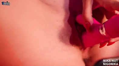 Fantasies come true with this redhead railing a dildo for a real female ejaculat