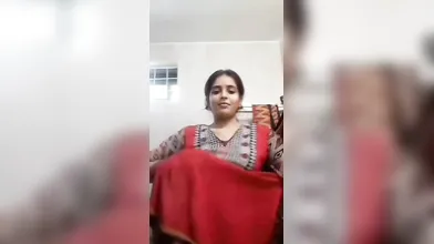 Gouthami reddy manthena removing dress in bathroom showing white bra with boobs