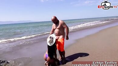 Fucking Teen Outside On Public Beach