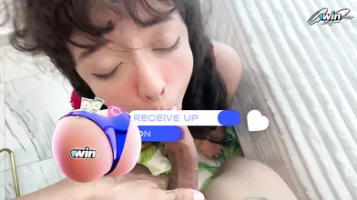 Sloppy creampie from neighbor's wifey on muddy female with enormous backside and