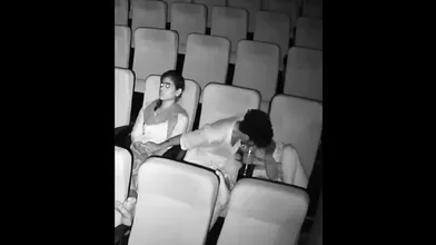 most demanded vidio threesome fun in cinema hall Theatre Cctv Mms Xxx