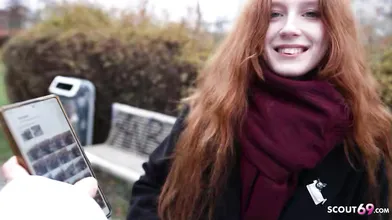 GERMAN SCOUT - Redhead Alice Seduce Sex