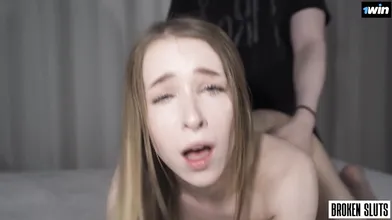 ULTIMATE THREESOME - Nata Gold Gets POUNDED by Two Big Dick Guys, Cumshots and S