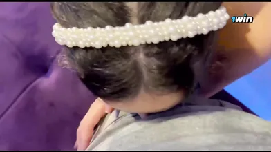 Teh angel fingering his furry nuts with a faux-cock - XXX!