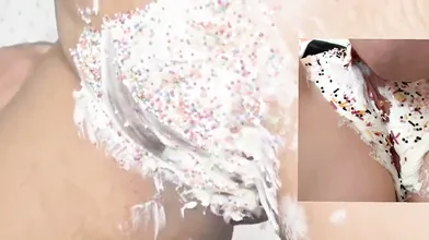 pussy licking with cream