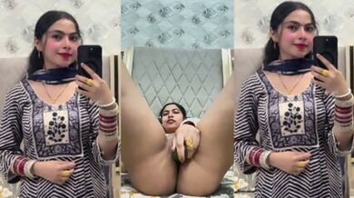 Beautiful Horny Punjabi Wife Masturbating With Cucumber Riding On SexToy Moaning DirtyTalking