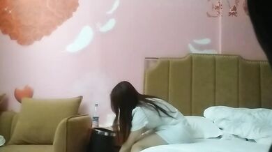 Small titted teen amateur loves riding a big cock on couch