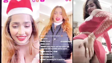 Aditi Mistry Hot Christmas Live Showing Ass And Pressing Big Boobs