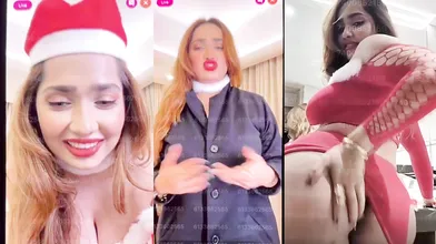 Aditi Mistry Hot Christmas Live Showing Ass And Pressing Big Boobs