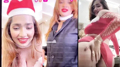 Aditi Mistry Hot Christmas Live Showing Ass And Pressing Big Boobs