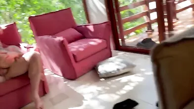 Adorable Australian Blonde Teen Creampie Couple sex on Couch