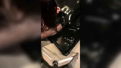 two women fetish latex asslicking and anal mff