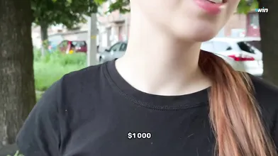 Amateur DT from a teenager with large breasts in public - gorgeous hardcore porn