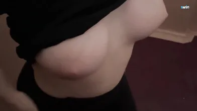 Amateur DT from a teenager with large breasts in public - gorgeous hardcore porn