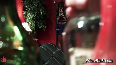 Slave Caged Deep Throat Fucked