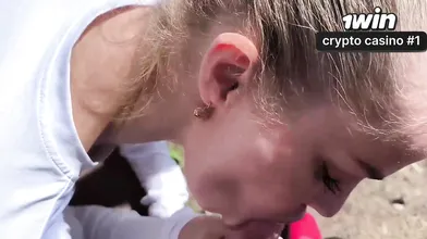 Risky amateur deep throat with jizz flow on the table - epic porn!