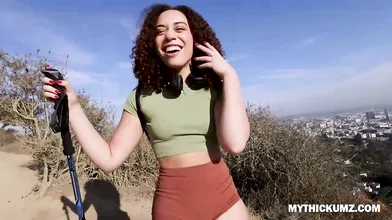 Phat booty ebony picking up a dick on a hiking trip