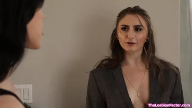 Big tits teen seduced and facesits married lesbian neighbor