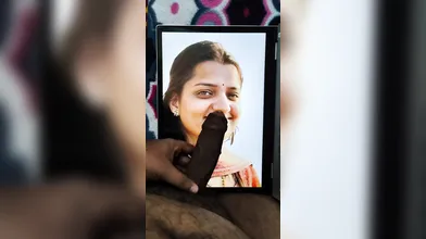 Cum tribute on sister face