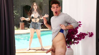 Fucking this busty big ass TS pool cleaners ass