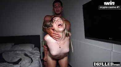 Hot blonde, 18, enjoys raunchy interracial sex. Facial guarantee!