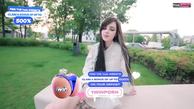 Hot gal drains in crowded cafe and pavement, with blowage in public! - pinklovin