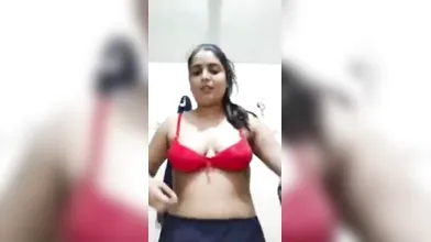 Gouthami reddy manthena removing chudidar showing Red sexy bra and milky boobs