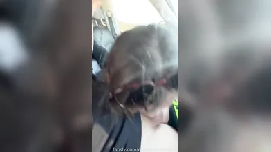 Gorgeous Babe Giving Head In The Car And Get Jizzed On Her Nice Tits