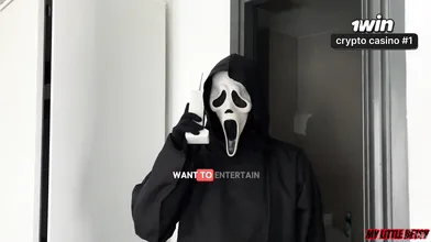 TERRIFYING! A GHOST FACE'S CALL ENDED WITH A HOT FUCKING AND A HUGE FACIAL - bes