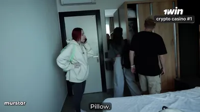 Step Mom, Step Sis, and Step crony share bed for naughty hotel fuck, a Ghomestor