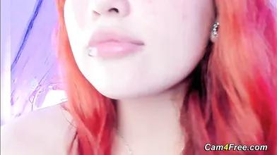 Thick Ass Redhead Teases with Her Fuck Machine