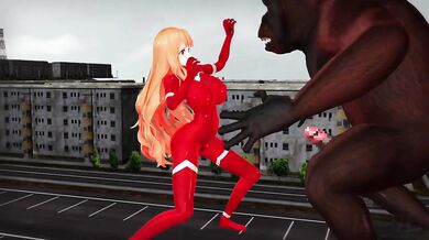 Super Heroine Vs Giant Ape