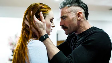 Guy seduces his stepsons redhead teen gf and fucks her pussy