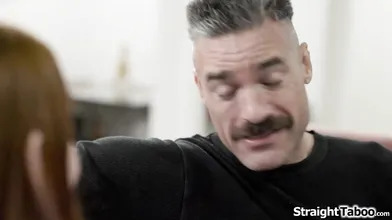 Guy seduces his stepsons redhead teen gf and fucks her pussy