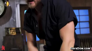 Ripped Jock Casey Everett Suspended And Throat Fucked By Logan Stevens Huge Cock