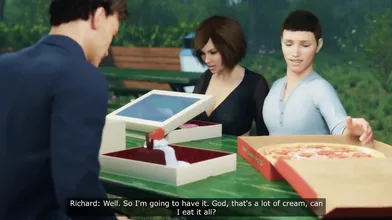 Big Ass Mom Sucks Stepson`s Cock Under the Picnic Table & Gets Creampied Outdoors