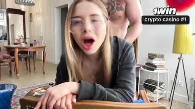 Sexy nymph's first time XXX with step-sis in sloppy denim.