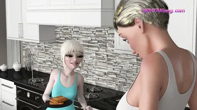 Sweet ANAL Make-Up Sex Melts the 3 Years Between Them ● Super Hot 3D FUTA Creampie