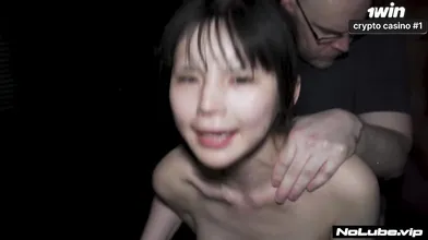 Japanese sweetie gets rough gang-bang - her first time xxx!