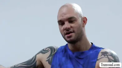 He keeps pounding my ass while we are in the gym