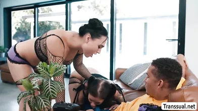 Stepmom let me fuck her pussy and her TS friend