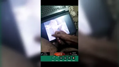 Security guard Billa cums while looking at Samir's upskirt