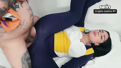 Veguetta mounts Roshi's chisel for a cum-filled ride, guzzles every droplet - LA