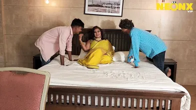 Indian Chubby MILF Love Threesome