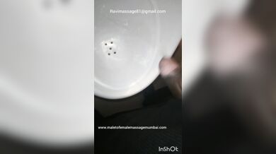 Hot young Gay masterbution in office bathroom enjoy