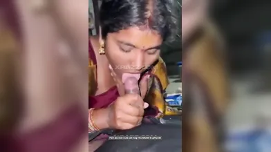 Desi Tamil Bhabhi Sucking Devar Cock