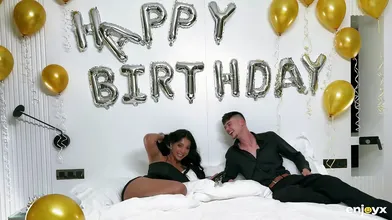 Hot Indian Brunette Pornstar Yasmina Khan Fucks on Her Birthday