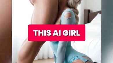 Sexy Blonde Deepthroats A Big Cock - AI Generated