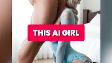 Sexy Blonde Deepthroats A Big Cock - AI Generated