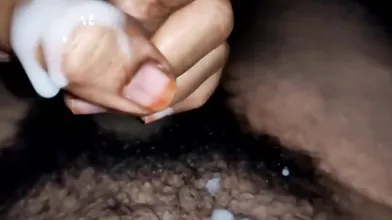 Tamil Wife oil massage for hubby cock